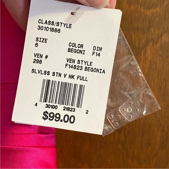 *NWT* Davids Bridal Pink MIDI Dress - Picture 4 of 6